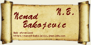 Nenad Bakojević vizit kartica